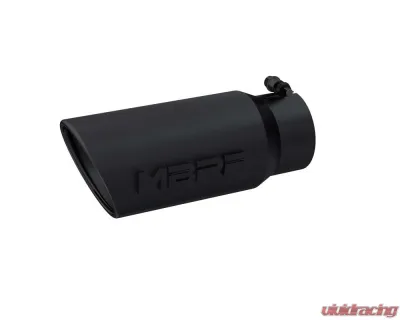 MBRP Black Coated 5" O.D. Angled Rolled End 4" Inlet 12" Length Exhaust Tip - T5051BLK