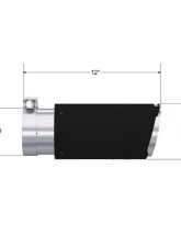 MBRP 12" Dual Wall Angle Cut Carbon Fiber Tip                                     - T5051CF - Image 2