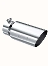 MBRP T304 Stainless Steel 5" O.D. Angled Single Walled 4" Inlet 12" Length Exhaust Tips                                     - T5052 - Image 2