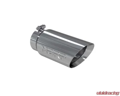 MBRP T304 Stainless Steel 5" O.D. Dual Wall Angled 4" Inlet 12" Length Exhaust Tips - T5053