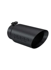 MBRP Black Coated 5" O.D. Dual Wall Angled 4" Inlet 12" Length Exhaust Tip                                     - T5053BLK - Image 2
