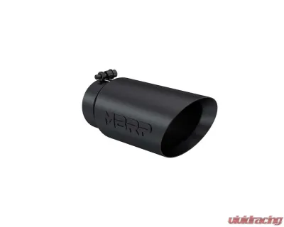 MBRP Black Coated 5" O.D. Dual Wall Angled 4" Inlet 12" Length Exhaust Tip - T5053BLK