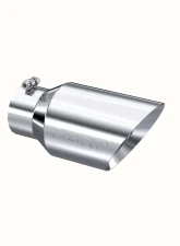 MBRP T304 Stainless Steel 6" O.D. Dual Wall Angled 4" Inlet 12" Length Exhaust Tips                                     - T5072 - Image 2