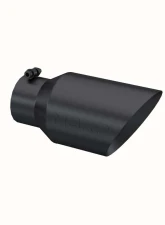 MBRP Black Coated Tip 6" OD Dual Wall Angled 4" Inlet 12" Length Exhaust Tips                                     - T5072BLK - Image 2