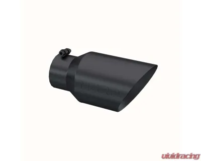 MBRP Black Coated Tip 6" OD Dual Wall Angled 4" Inlet 12" Length Exhaust Tips - T5072BLK