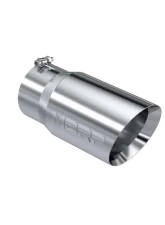 MBRP T304 Stainless Steel 6" O.D. Dual Wall Angled 5" Inlet 12" Length Exhaust Tips                                     - T5074 - Image 2