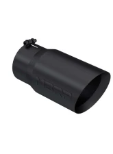MBRP Black Coated 6" O.D. Dual Wall Angled 5" Inlet 12" Length Exhaust Tip                                     - T5074BLK - Image 2