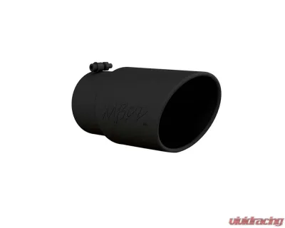 MBRP Black Coated 6" O.D. Angled Rolled End 5" Inlet 12" Length Exhaust Tip - T5075BLK
