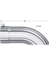 MBRP T304 Stainless Steel 4" O.D. Turn Down 4" Inlet 12" Length Exhaust Tips                                     - T5081 - Image 2