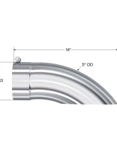 MBRP T304 Stainless Steel 5" O.D. Turn Down 5" Inlet 14" Length Exhaust Tips                                     - T5085 - Image 2