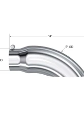 MBRP T304 Stainless Steel 5" O.D. Turn Down 4" Inlet 14" Length Exhaust Tips                                     - T5086 - Image 2