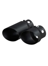 MBRP Black 4 Inlet 5 Tip Cover Set - 6.75 Inch and 9.75 Inch Length Ford F250 | F350 | F450 6.4L 2008+                                     - T5111BLK - Image 2