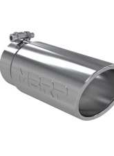 MBRP T304 Stainless Steel 4" O.D. Angled Rolled End 3.5" Inlet 12" Length Exhaust Tip                                     - T5112 - Image 2