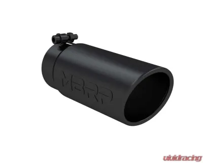 MBRP Black Coated 4" O.D. Angled Rolled End 3.5" Inlet 12" Length Exhaust Tip - T5112BLK