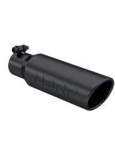 MBRP Black Coated 3.5" O.D. Angled Rolled End 2.5" Inlet 12" Length Exhaust Tip                                     - T5113BLK - Image 2