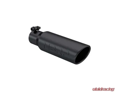 MBRP Black Coated 3.5" O.D. Angled Rolled End 2.5" Inlet 12" Length Exhaust Tip - T5113BLK