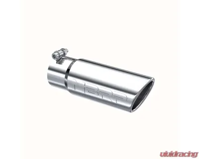 MBRP T304 Stainless Steel 3.5" O.D. Angled Rolled End 3" Inlet 10" Length Exhaust Tip - T5115