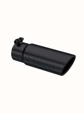 MBRP Black Coated T304 Stainless Steel 3.5" O.D. Angled Rolled End 3" Inlet 10" Length Black Exhaust Tip                                     - T5115BLK - Image 2