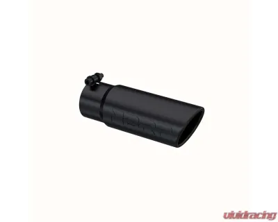 MBRP Black Coated T304 Stainless Steel 3.5" O.D. Angled Rolled End 3" Inlet 10" Length Black Exhaust Tip - T5115BLK