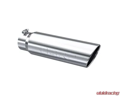 MBRP T304 Stainless Steel 5" O.D. Angled Rolled End, 4" Inlet 18" Length Exhaust Tip - T5124