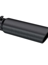 MBRP Black Coated 5" O.D. Angled Rolled End, 4" Inlet 18" Length Exhaust Tip                                     - T5124BLK - Image 2