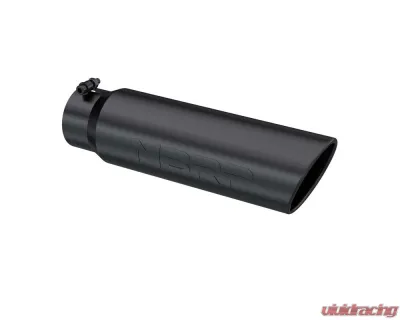 MBRP Black Coated 5" O.D. Angled Rolled End, 4" Inlet 18" Length Exhaust Tip - T5124BLK