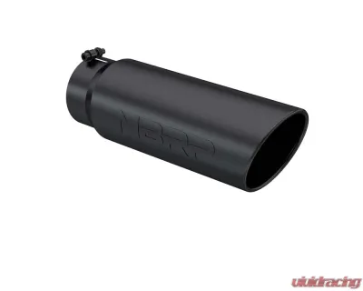 MBRP Black Coated 6" O.D. Angled Rolled End 5" Inlet 18" Length Exhaust Tip - T5125BLK