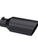MBRP Black Coated 7" O.D. Rolled End 4" Inlet 18" Length Exhaust Tips                                     - T5126BLK - Image 2