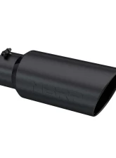 MBRP Black Coated 7" O.D. Rolled End 5" Inlet 18" Length Exhaust Tip                                     - T5127BLK - Image 2