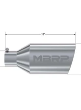 MBRP T304 Stainless Steel 8" O.D. Rolled End 4" Inlet 18" Length Exhaust Tip                                     - T5128 - Image 2
