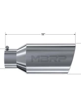 MBRP T304 Stainless Steel 8" O.D. Rolled End 5" Inlet 18" Length Exhaust Tip                                     - T5129 - Image 2