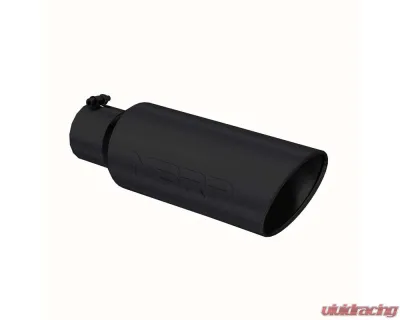 MBRP Black Coated 6" O.D. Rolled End 4" Inlet 18" Length Exhaust Tip - T5130BLK