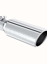MBRP T304 Stainless Steel 4" OD 2.5" Inlet 12" Length Angled Cut Rolled End Clampless-No Weld Tip                                     - T5150 - Image 2