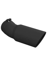 MBRP Black Coated 6" O.D. Angled Rolled End 5" Inlet 15.5" Length 30 Degree Bend Exhaust Tip                                     - T5154BLK - Image 2