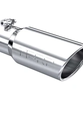 MBRP T304 Stainless Steel 4" O.D. Angled Rolled End 3" Inlet 10" Length Exhaust Tip                                     - T5155 - Image 2