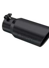 MBRP Black Coated 4" O.D. Angled Rolled End 3" Inlet 10" Length Exhaust Tip                                     - T5155BLK - Image 2