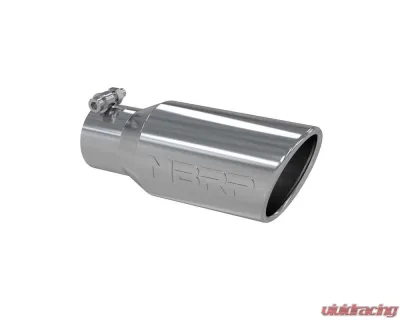MBRP T304 Stainless Steel 4" O.D. Angled Rolled End 2 3/4" Inlet 10" Length Exhaust Tip - T5157