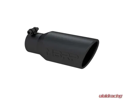 MBRP Black Coated 4" O.D. Angled Rolled End 2 3/4" Inlet 10" Length Exhaust Tip - T5157BLK
