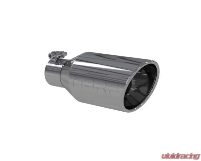 MBRP T304 Stainless Steel 4.5" O.D. Single Wall Angle Rolled End 2.5" Inlet 11" Length Exhaust Tip - T5160