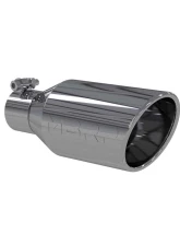 MBRP T304 Stainless Steel 4.5" O.D. Single Wall Angle Rolled End 2.5" Inlet 11" Length Exhaust Tip                                     - T5160 - Image 2