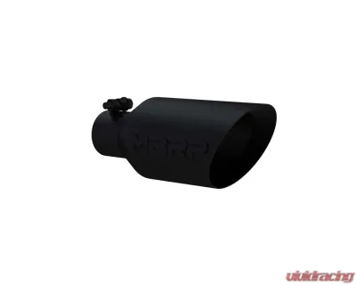 MBRP Black Coated 4.5" O.D. Dual Wall Angle Rolled End 2.5" Inlet 11" Length Exhaust Tip - T5161BLK