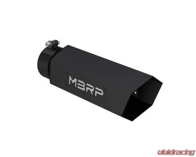 MBRP Black Coated 5" Hex Tip 4" ID inlet 16" length w/ MBRP Logo Exhaust Tip - T5164BLK
