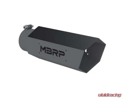 MBRP Black Coated 5" Hex Tip 4" ID inlet 16" length No Logo Exhaust Tip - T5165BLK