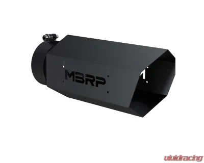MBRP Black Coated 6" Hex Tip 5" ID inlet 16" length No Logo Exhaust Tip - T5167BLK