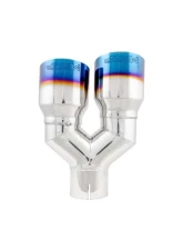 MBRP 2.5" ID Dual 3.5" OD Out Staggered Left 9.5" | Right 9" Length Single Wall Burnt End Tip                                     - T5170BE - Image 2