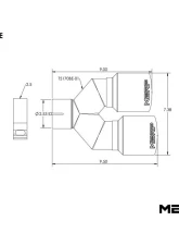 MBRP 2.5" ID Dual 3.5" OD Out Staggered Left 9.5" | Right 9" Length Single Wall Burnt End Tip                                     - T5170BE - Image 3
