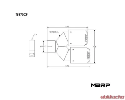MBRP Exhaust Tail Pipe Tip - T5170CF