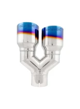 MBRP 2.5" ID Dual 3.5" OD Out Staggered Left 9" | Right 9.5" Length Single Wall Burnt End Tip                                     - T5171BE - Image 2