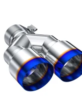 MBRP 2.5" ID Dual 3.5" OD Out Staggered Left 9" | Right 9.5" Length Single Wall Burnt End Tip                                     - T5171BE - Image 4