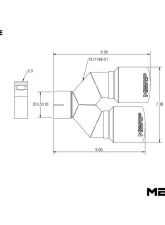 MBRP 2.5" ID Dual 3.5" OD Out Staggered Left 9" | Right 9.5" Length Single Wall Burnt End Tip                                     - T5171BE - Image 3
